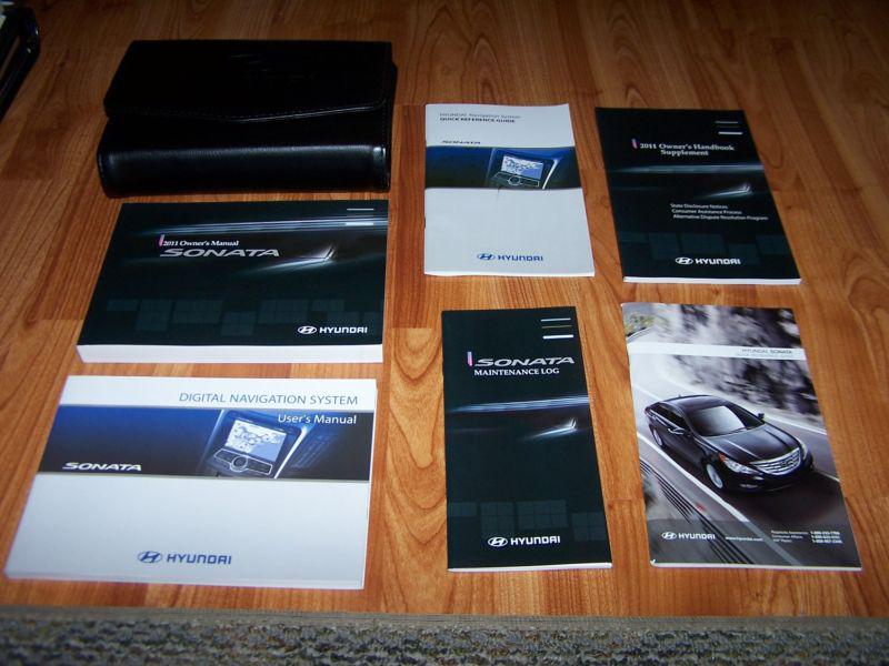 2011 hyundai sonata with navigation owners manual set with case free shipping