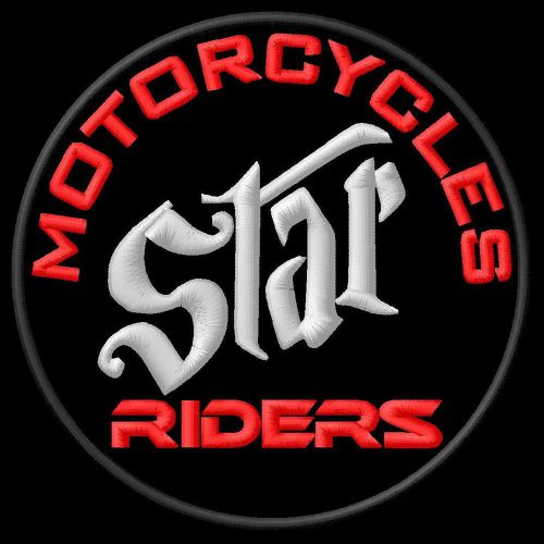Star motorcycles rider iron on patch aufnäher parche brodé patche stars toppa