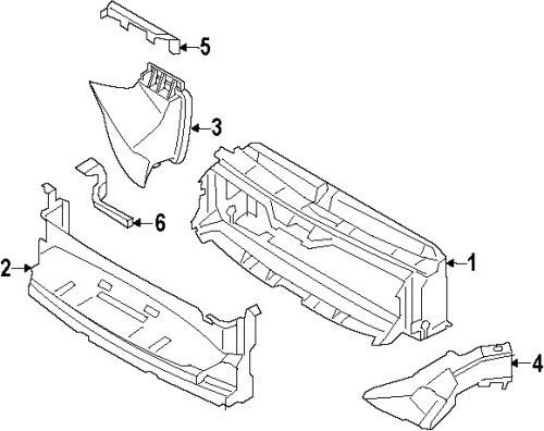 Bmw 51747290609 genuine oem lower duct