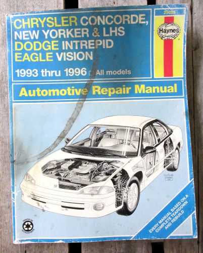 Haynes crysler dodge eagle vision 25025 repair manual 1993 - 1996 used