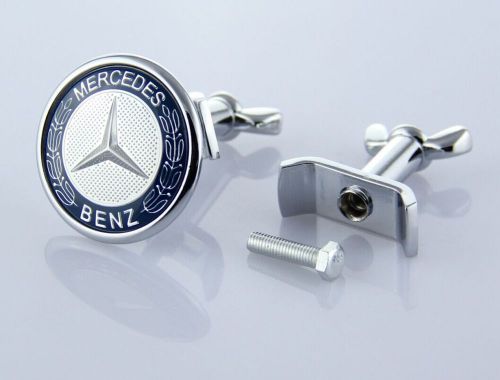 New 45mm chrome front hood emblem badge emblem (45mm bonnet) for mercedes benz