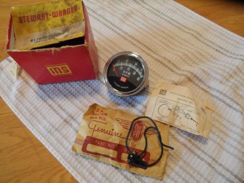 Vintage stewart warner greenline tachometer tach 2&amp;5/8  8000 rpm nos mint wow