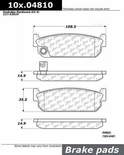 Centric 105.04810 brake pad or shoe, rear