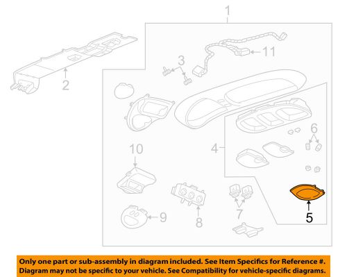 Ford oem overhead console-lens f75z13761ab