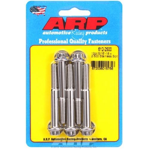 Arp 612-2500 sae bolt kit, stainless steel, 5/16&#034;-18, 2.500&#034;uhl