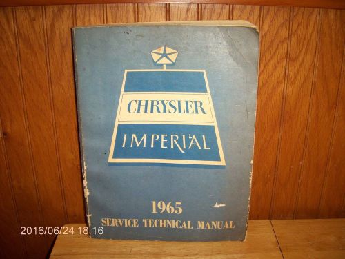 Vintage original  service technical manual for a 1965 chrysler imperial