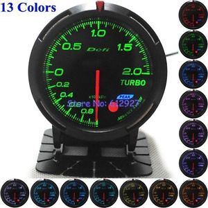 Boost pressure meter gauge light racing car defi 60mm 13 colors back with sensor