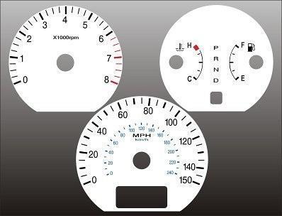 2003-2005 hyundai xg350 instrument cluster white face gauges 03-05