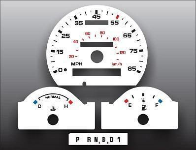 1993-1995 ford taurus sable instrument cluster white face gauges 93-95