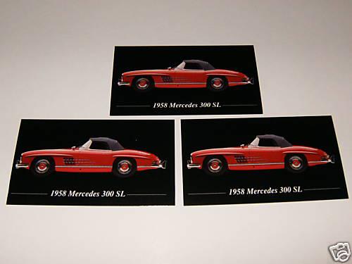 ★★3-1958 mercedes 300 sl photo magnets 300sl 58 57 56 55 54 convertible★★