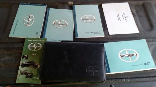 2005 scion tc owner manual &amp; black scion zippered factory case.free s/h