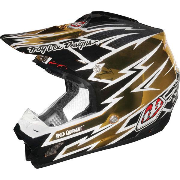 Troy lee designs se3 chrome zap helmet  xl