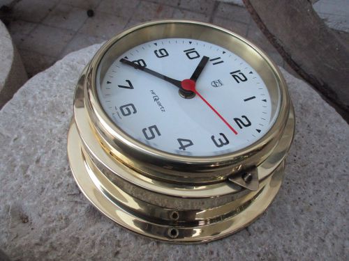 Vintage 1970s west germany large philips nautical maritime clock base 182 mm