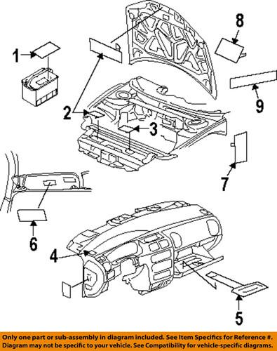 Mopar oem 4596521ac labels-caution label