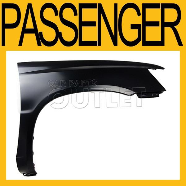 01-07 toyota highlander right fender to1241186 primed steel wo side antenna hole