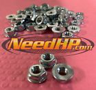 1/4-28 smooth face flange kart wheel nuts, 50pk of lug nuts racing, 7/16