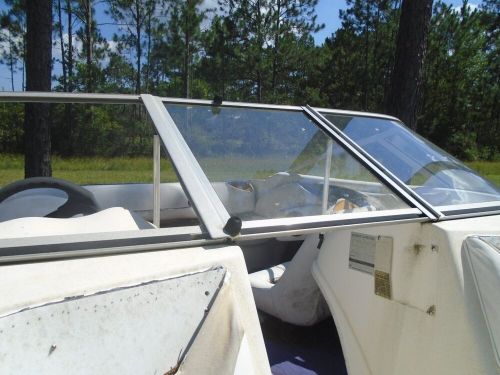 Larson 176 flyer, boat center walk thru windshield, this single piece