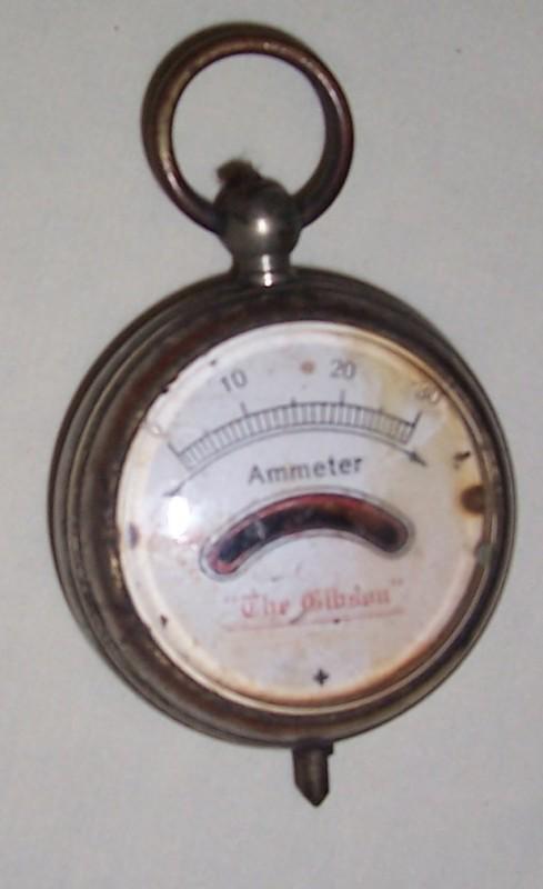 "the gibson" amp gauge old vintage antique  ammeter motorcycle car