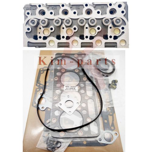 Complete cylinder head assy w valves &amp; full gasket set for kubota v1902 engine