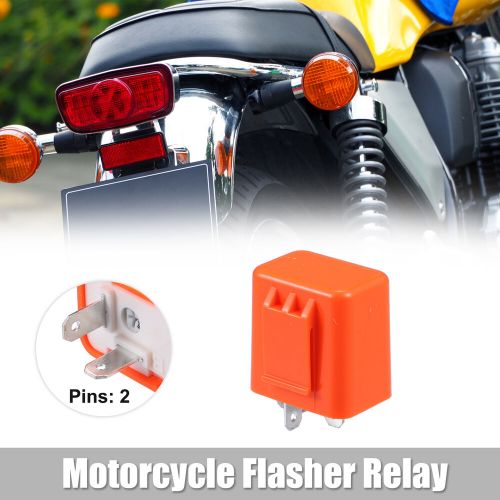 4pcs 12v 2 pin led flasher relay for motorcycle turn signal universal orange