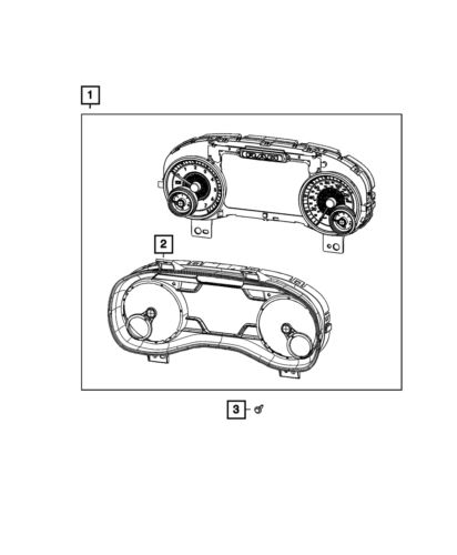 Genuine mopar instrument cluster mask and lens 68415494aa