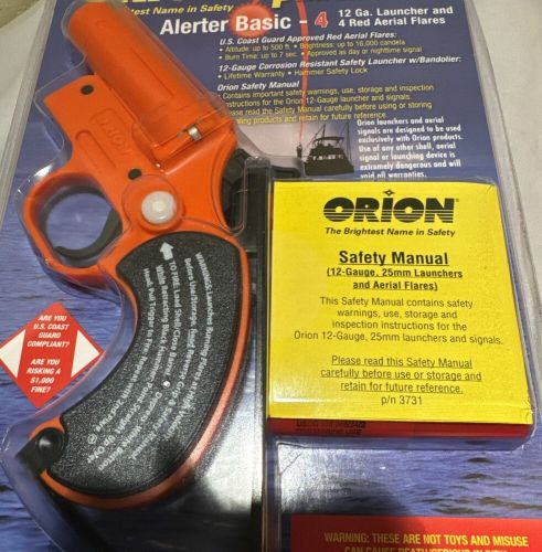 Orion alerter basic 4 12-gauge launcher &amp; red flare/aerial signal brand new!