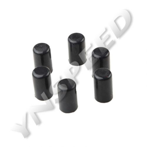 6pcs 16mm 5/8&#034; black silicone blanking cap intake hose bung plug silicone cap