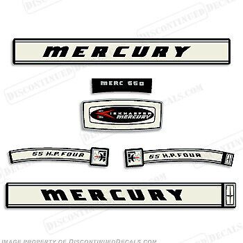 Fits mercury 1966 65hp outboard engine decals