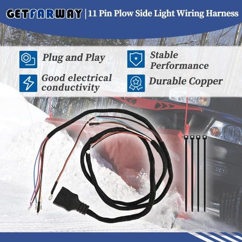 Western fisher blizzard 11 pin plow side light harness aftermarket 26347 26377