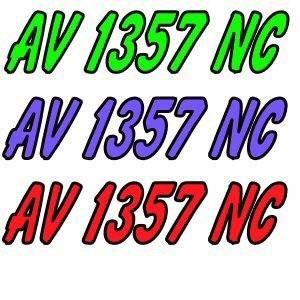Custom  registration numbers w / outlines for your boat or pwc