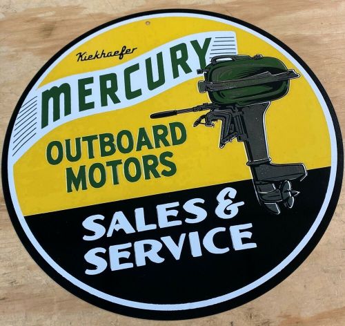 Mercury outboard motors sales &amp; service 12&#034; metal tin aluminum sign
