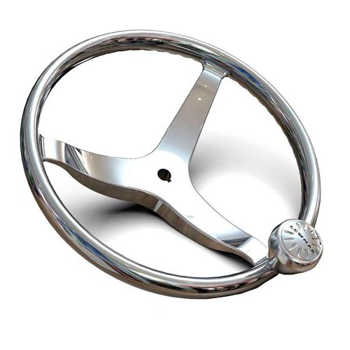 Lewmar 3 spoke 13.5&#034; steering wheel w/power-grip knob