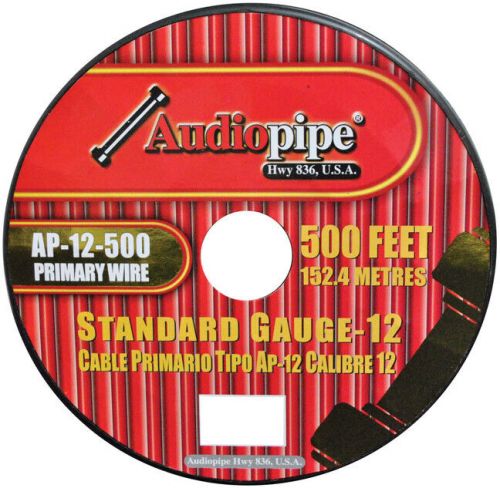 Audiopipe 12 gauge 500ft primary wire black