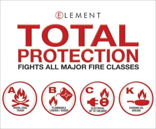 Element e100 fire extinguisher stick 100 second discharge with storage pouch