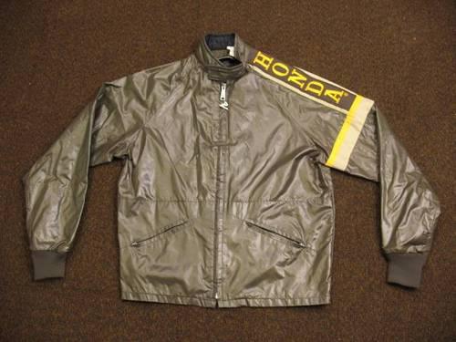 Vtg hondaline brown rain coat jacket men's medium m honda motorcycle bike retro