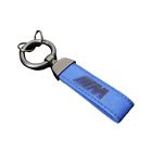 Metal blue suede leather keychain car key chain keyring accessories for bmw