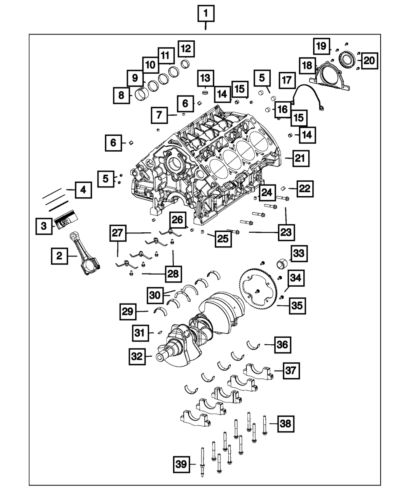 Genuine mopar crankshaft 68293005ab