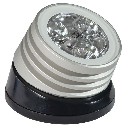 Lumitec zephyr led spreader/deck light -brushed, black base - white non-dimming