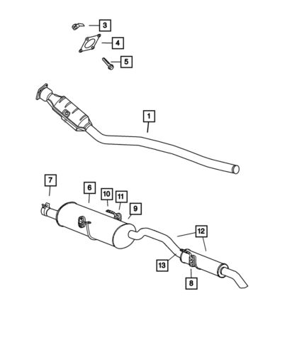 Genuine mopar resonator bracket right 4809776ab