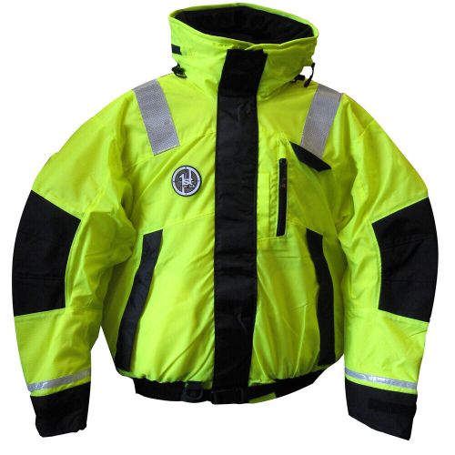 First watch ab-1100-hv-xl hi-vis flotation bomber jacket - hi-vis yellow/black -