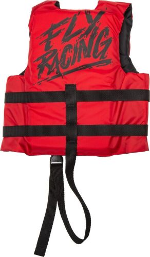 Fly racing child nylon flotation life vest red/black