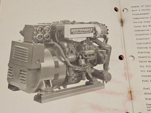 Westerbeke bt-8, 8 kw marine diesel generator 60 hz 120/240v 1800 rpm