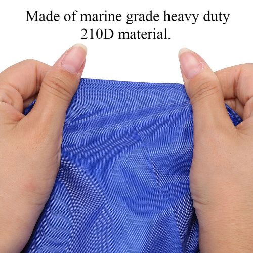 210d blue trailerable heavy duty open boat cover fishing runabout waterproof