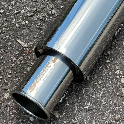 Spoon sport hi-power universal single exhaust muffler inlet 2.5in outlet 3.5in