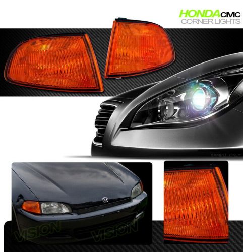 For 92-95 honda civic 2dr eg/eg6 amber turn signal parking corner lights lamps