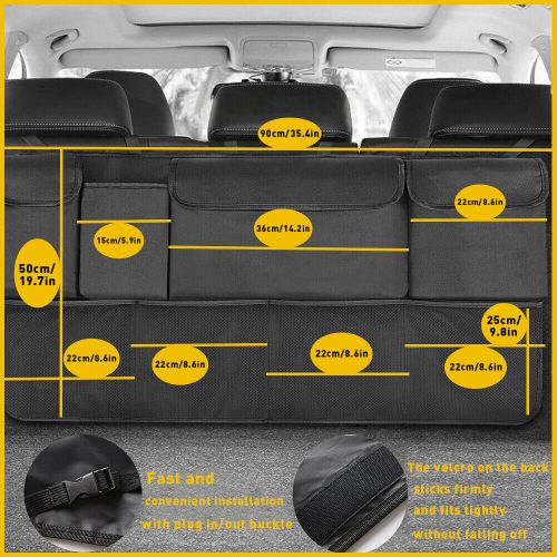 Car trunk organizer oxford interior accessories back seat storage bag 4 pocket