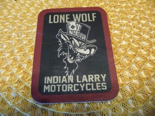 Biker chopper indian larry lone wolf poker leather patch new