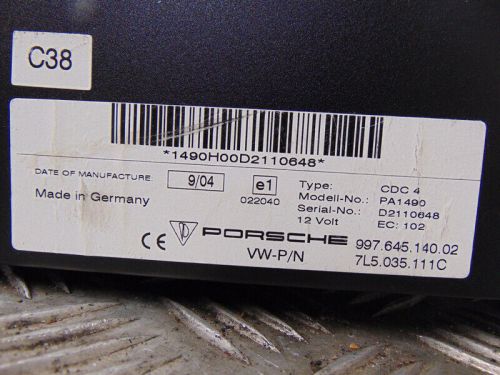 Porsche cayenne cd changer 99764514002 2004