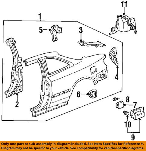 Honda oem 74422sm4000 quarter panel-fuel door cushion