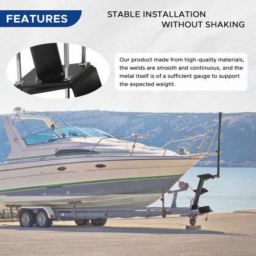 Trailer step fit for universal bass boat heavy duty w/handle boat easy install